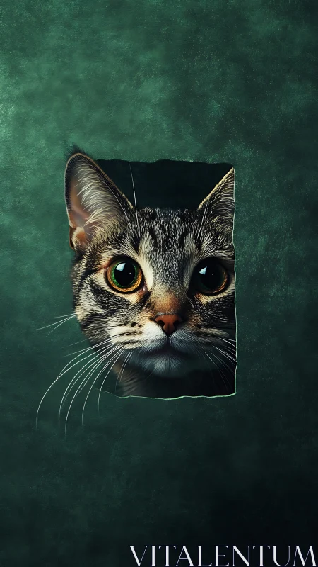 The Geometric Feline Stare: A Tabby's Portal into Your Soul.