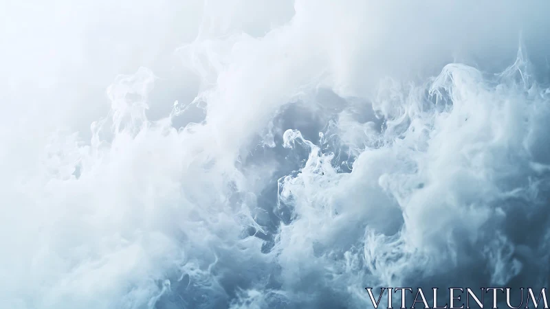 Ethereal White Smoke Swirling in Soft Abstract Minimalist Style.