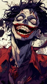 Grinning nightmare stretches crimson laughter across the void