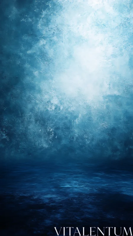 Luminous pelagic gradient with textured aqueous dispersion.