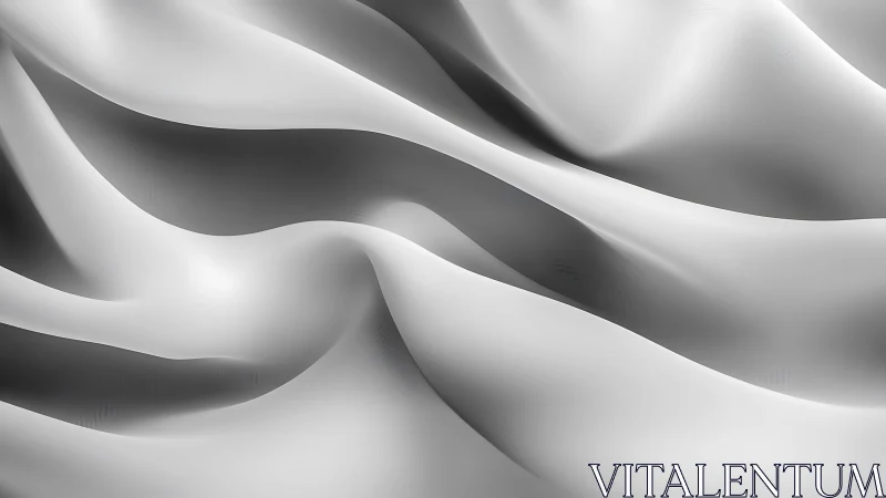 Soft metallic waves forming abstract silver fabric folds.