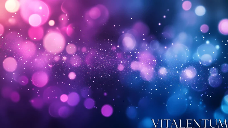 Vibrant Abstract Bokeh Lights in Pink and Blue Gradient Style.