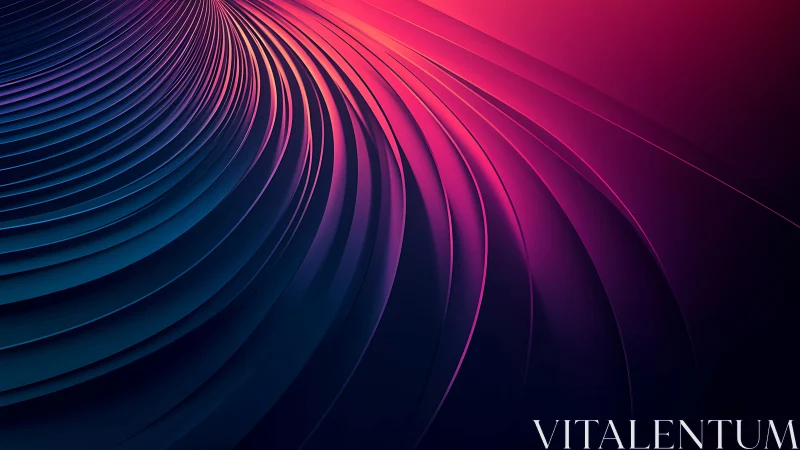 Curved neon waveforms in deep magenta and cyan space.