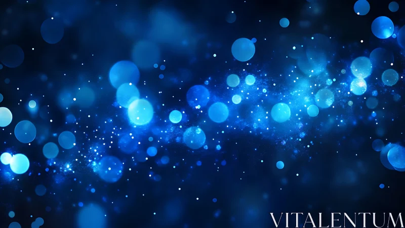 Blue bokeh galaxy stream with glowing particle field.