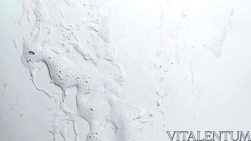 Soft soap bubbles drifting over a calm white surface.