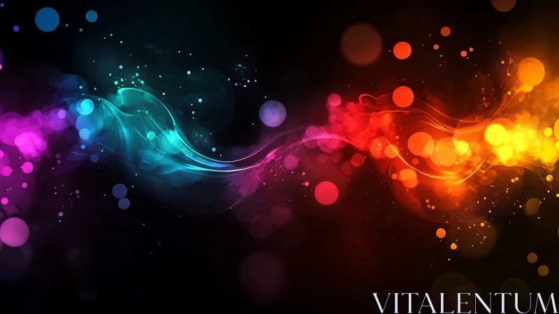 Chromatic energy waves intersect across a dark digital field