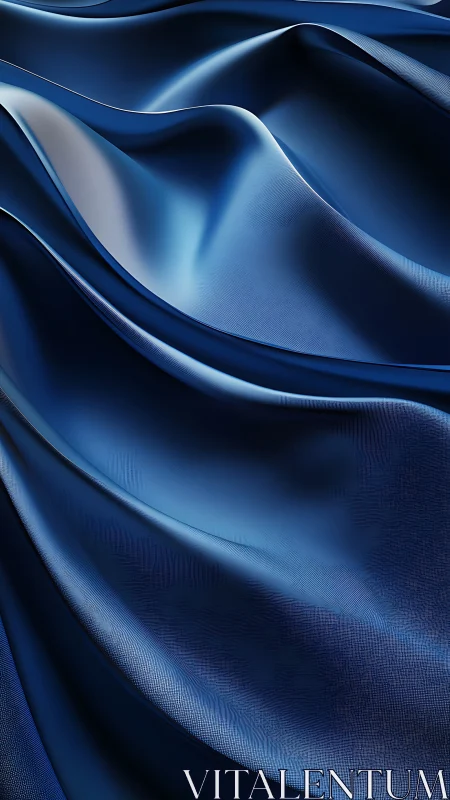 Midnight blue satin waves unfolding in gentle motion.