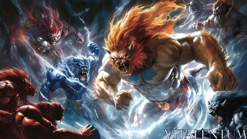 Mythical Beasts Clash in Tempestuous Energy Storm.