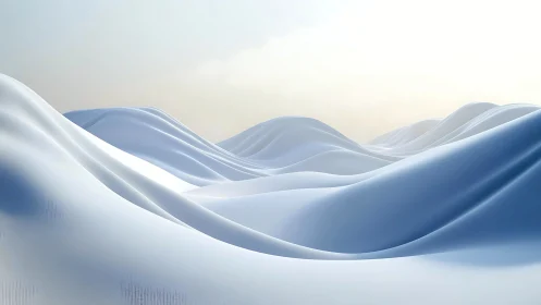 Smooth white dune-like forms extend across a minimal horizon