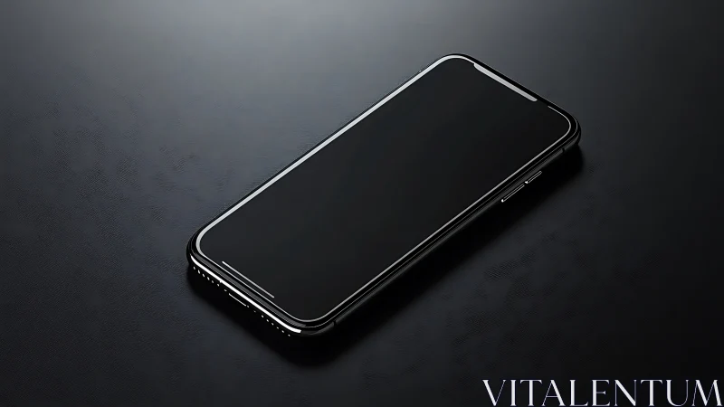 Sleek Black Phone Awaits Your Touch.