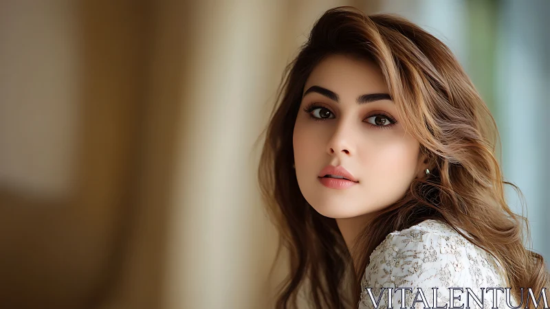 Soft-focus portrait with shallow depth and warm side lighting