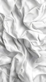 Soft white fabric folds create a serene minimalist texture
