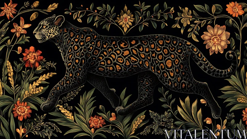 Leopard's Garden: Where Wild Elegance Meets Botanical Wonder.