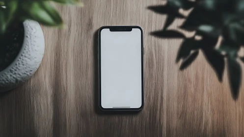 Modern Device Awaits Your Touch Amid Natural Serenity.