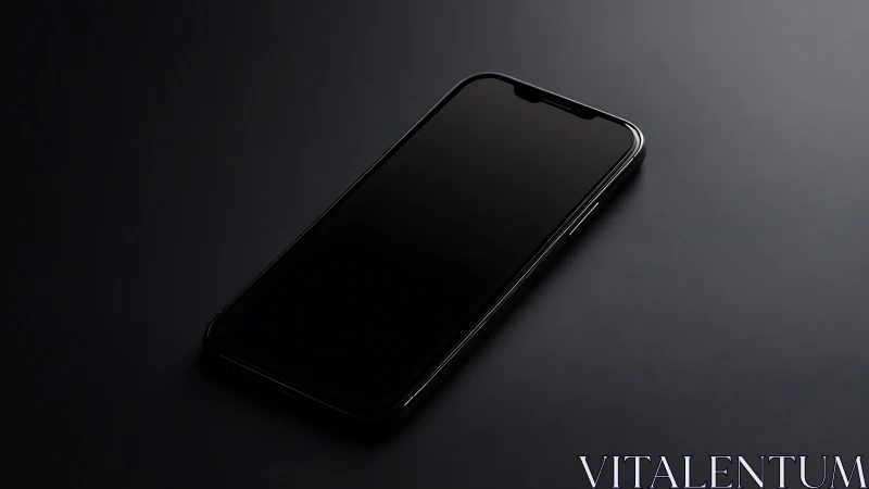 Sleek Smartphone Resting in Moody Minimalist Space.
