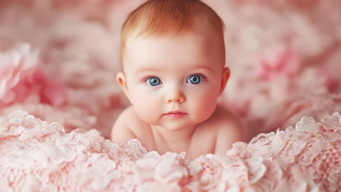 Infant Portrait Study with Chromatic Depth Rendering.