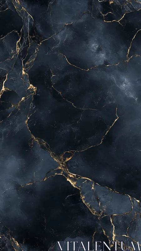 Dark marble texture with gold veining on smoky surface.