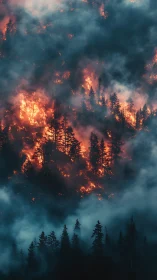 Inferno Consuming the Evergreen Sanctuary.