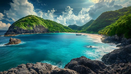 Emerald Cliffs Cradle Turquoise Dreams.