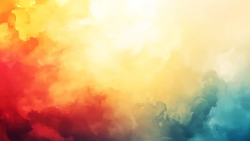 Sunrise smoke drifts from molten red to quiet teal dreams