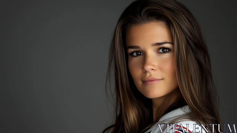 Warm portrait of a confident young woman in soft light.