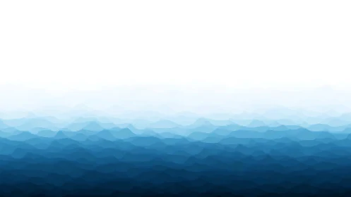 Gentle blue wave layers create a calm, meditative seascape