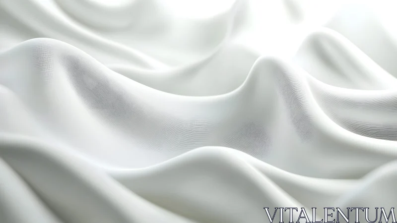 Smooth white silk fabric with soft folds, minimalist style.