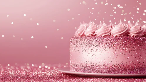 Sparkle Swirl Dreams: Where Pink Frosting Meets Glittering Magic