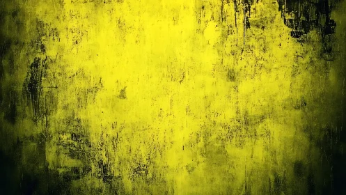 Grunge yellow and black textured abstract background painting.