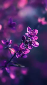 Purple Flowers in Soft Focus Light