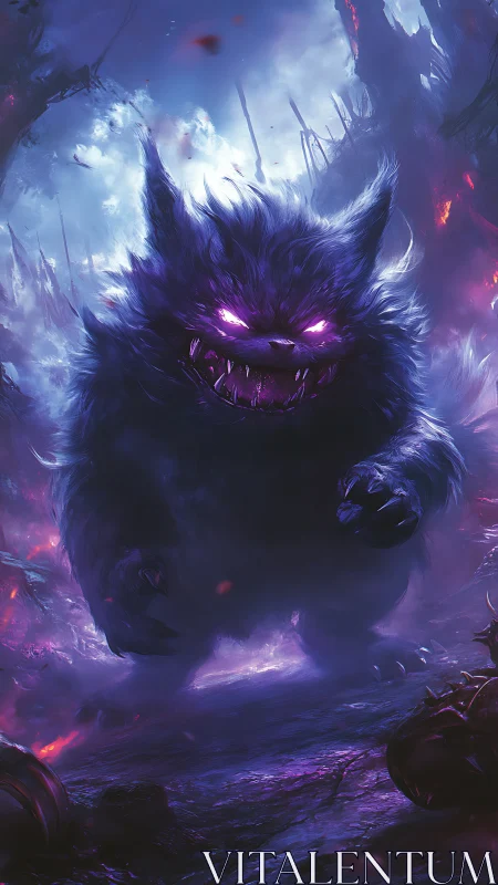 Midnight monster stroll through a glowing dreamscape.