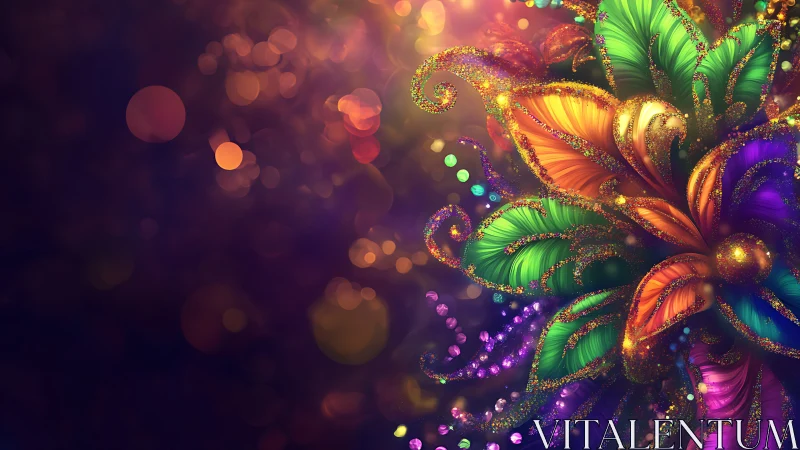 Luminous fractal flower bursts with radiant neon petals.