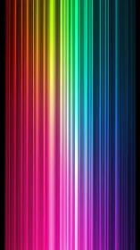 Vertical full-spectrum light bands with neon gradient bloom