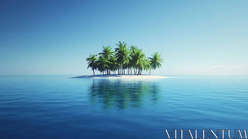 Solitary Paradise: Where Palm Dreams Meet Crystalline Waters