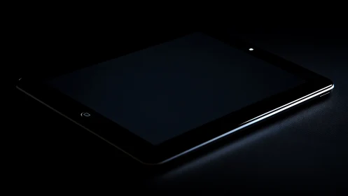 Sleek smartphone glowing against darkness with tech elegance