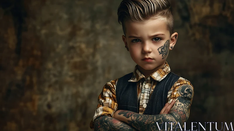 Young Rebel with Confident Style and Striking Attitude.