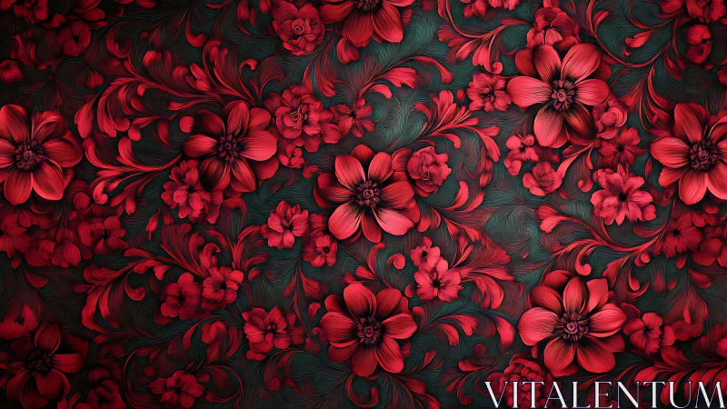 Volumetric Floral Composition with Deep Dimensional Texture