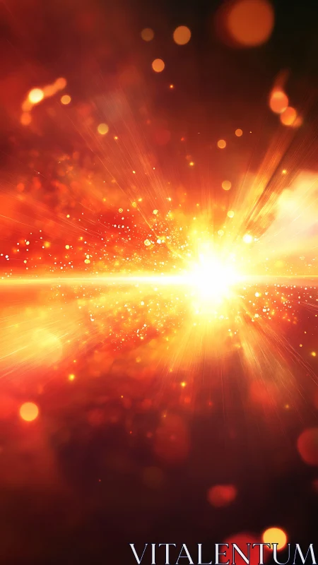 Radiant golden burst of light sparking warm imagination.