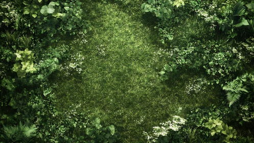 Overhead Phytological Composition: Dense Herbaceous Matrix with Canopy Stratification.