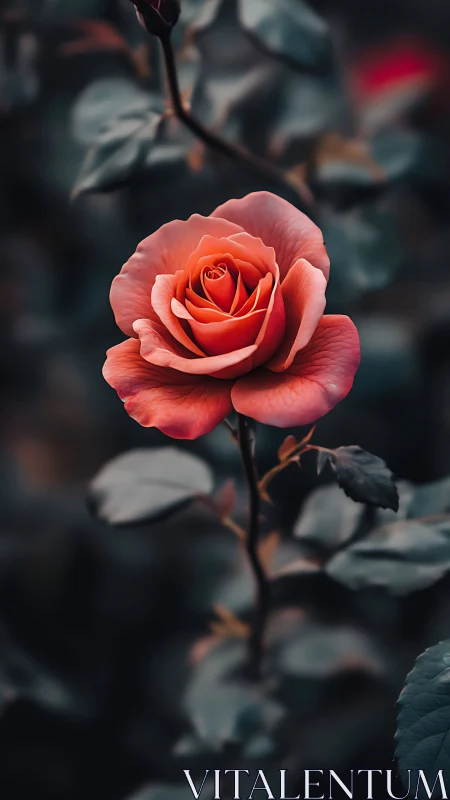 Coral Rose in Bloom.