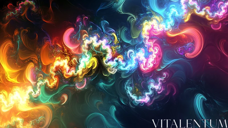 Spectral turbulence along a luminous fractal plasma filament.