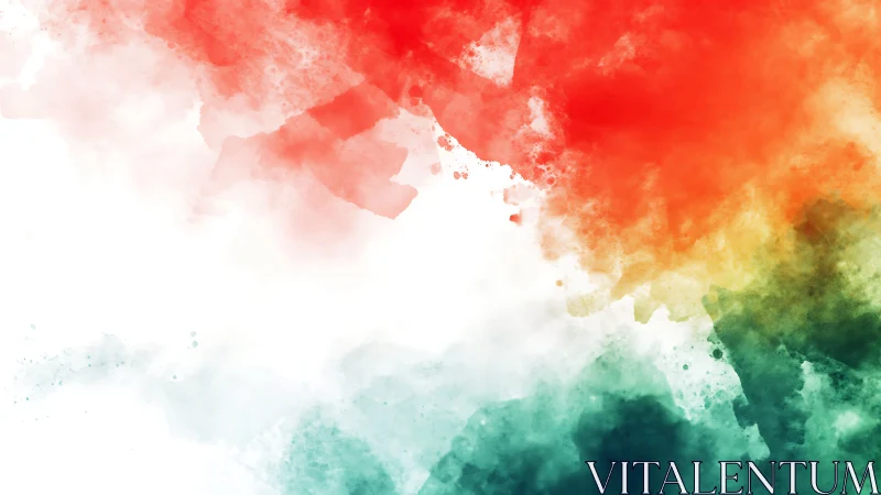 Tricolor watercolor wash with soft abstract gradients.