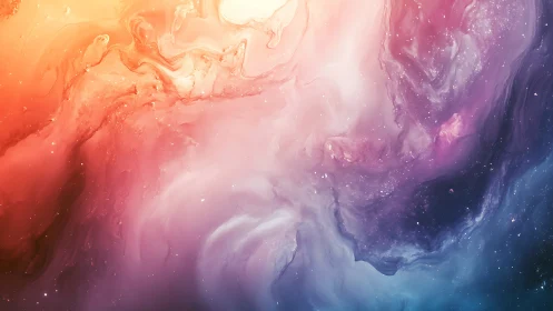 Multicolored fluid nebula pattern in soft gradient tones.