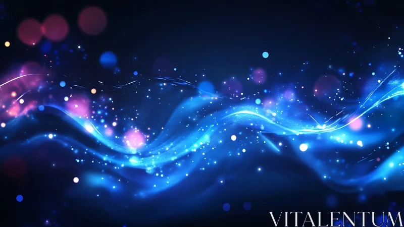 Luminous blue energy waves flow through deep cosmic field