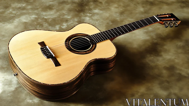 Honeyed tonewood guitar lounges in velvety studio light