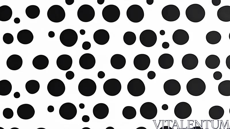 Bold black polka dots form a playful minimalist pattern