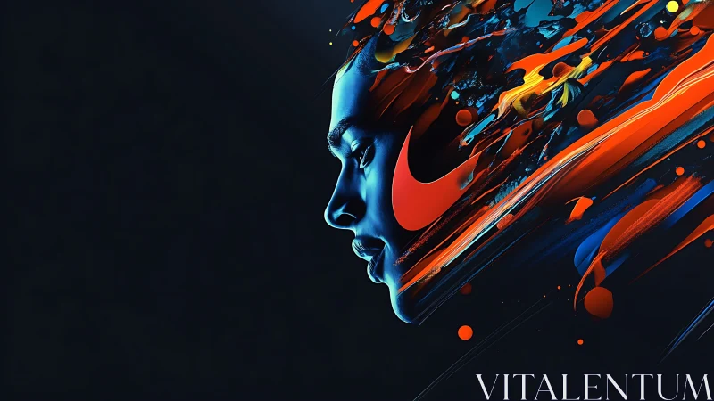 Neon mind races forward in electric strokes of motion.