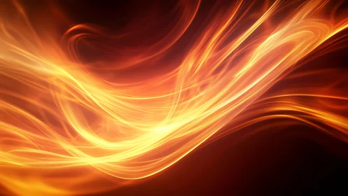Molten Ribbons Dance: Abstract Fire Choreography.