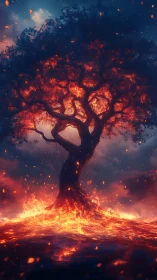 Burning Tree of Light: Apocalyptic Vision in Flame.