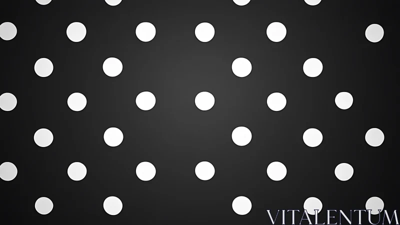White polka dot grid pattern on smooth black background.